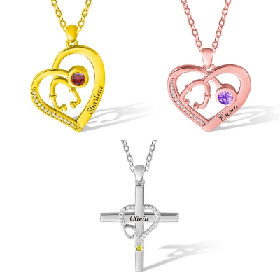 Personalized Stethoscope Necklace Nurse Gift