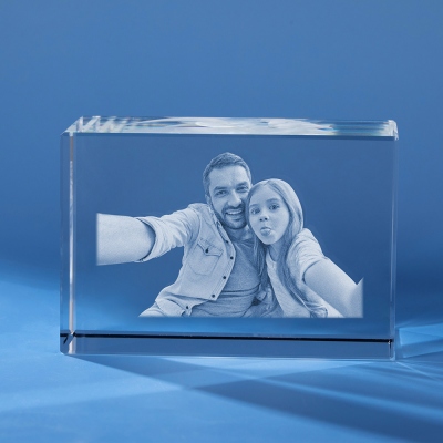 Father's Day 3D Crystal Photo Engraved Gift