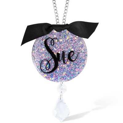Custom Glitter Rear View Mirror Charm