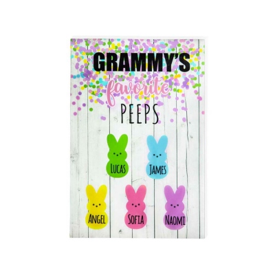 Personalized Name Easter Welcome Bunny Flag