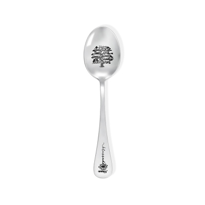 Personalized Engraved Name Spoon with Birth Flower, Custom Spoon, Gifts for Grandmother/Mother, Foodies Gift, Gifts for Mother's Day, Stainless steel Spoon