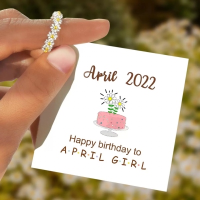 April Girl Daisy Ring