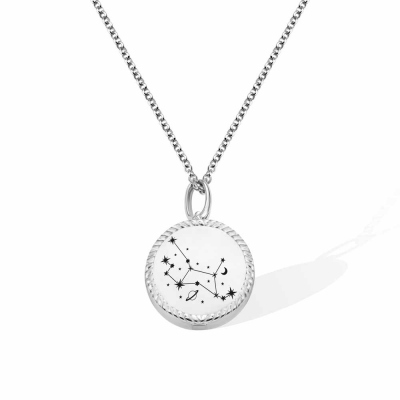 Personalized Photo Locket Necklace Memorial Constellation Pendant Necklace Gift for Woman/Mom/Her/Lover