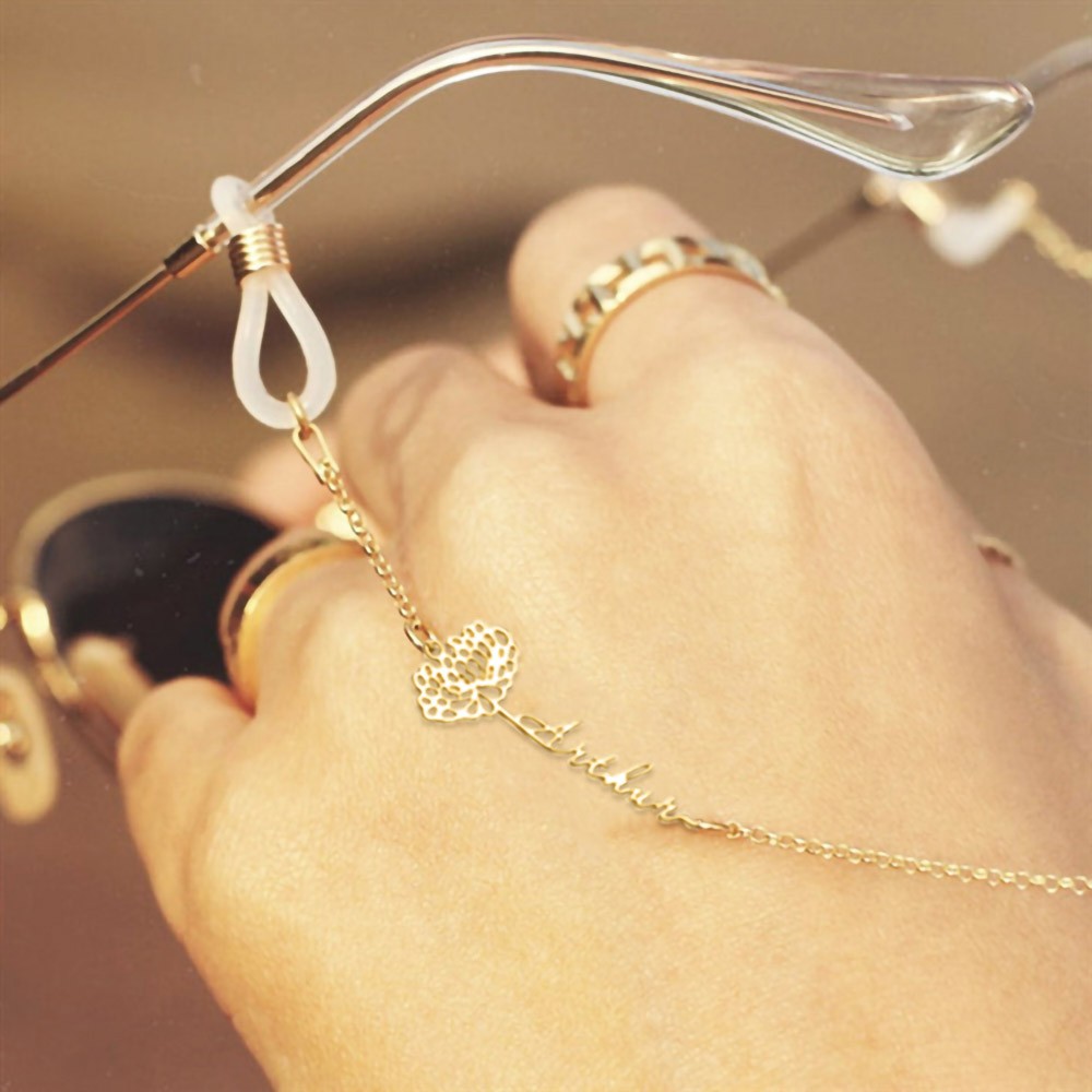 18K Real Gold Plated Face Mask Chain