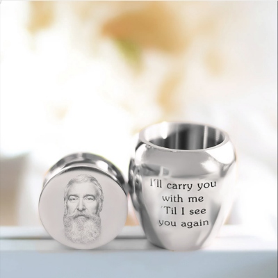 Mini urne personnalisée pour cendres humaines avec photo et message, souvenir de bijoux de crémation photo personnalisé, cadeau commémoratif