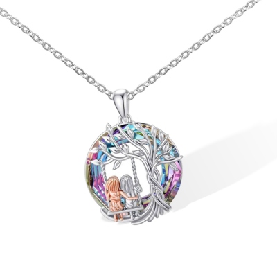 Collier arbre de vie délicat, collier en argent sterling 925, cadeau d'anniversaire/de Noël pour les sœurs/meilleurs amis/fille