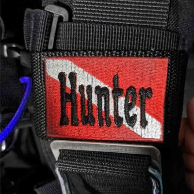 Custom Scuba Dive Tag with Name, Personalized Embroidered Scuba BCD Name Tag, Gift for Scuba Divers