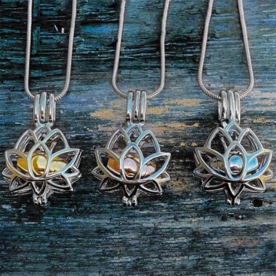 Personalized Lotus Flower Ashes Pendant Necklace with Mini Keepsake Urn  Memorial Cremation Jewelry Memory Gift for Women/Pet Loss