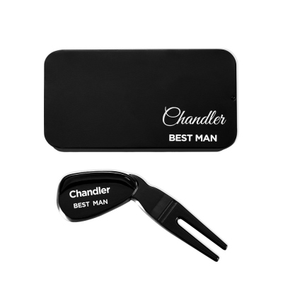 Custom Engraved Golf Divot Tool for Wedding Party, Golf Divot Repair Tool with Box, Attach and Access Divot Tool Gift for Groomsman & Best Man