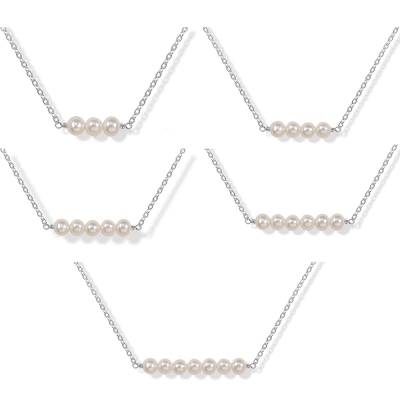 Pearl Bar Necklace, Milestone Decade Necklace for Women, 30th, 40th, 50th, 60th, 70th Birthday Gift for Women/Mother/Grandm