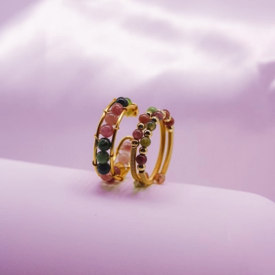 Fidget Tourmaline Ring, Anxiety Ring, Spinner Ring, Stress Relief Ring, Adjustable Ring, Gift for Graduates/Friends