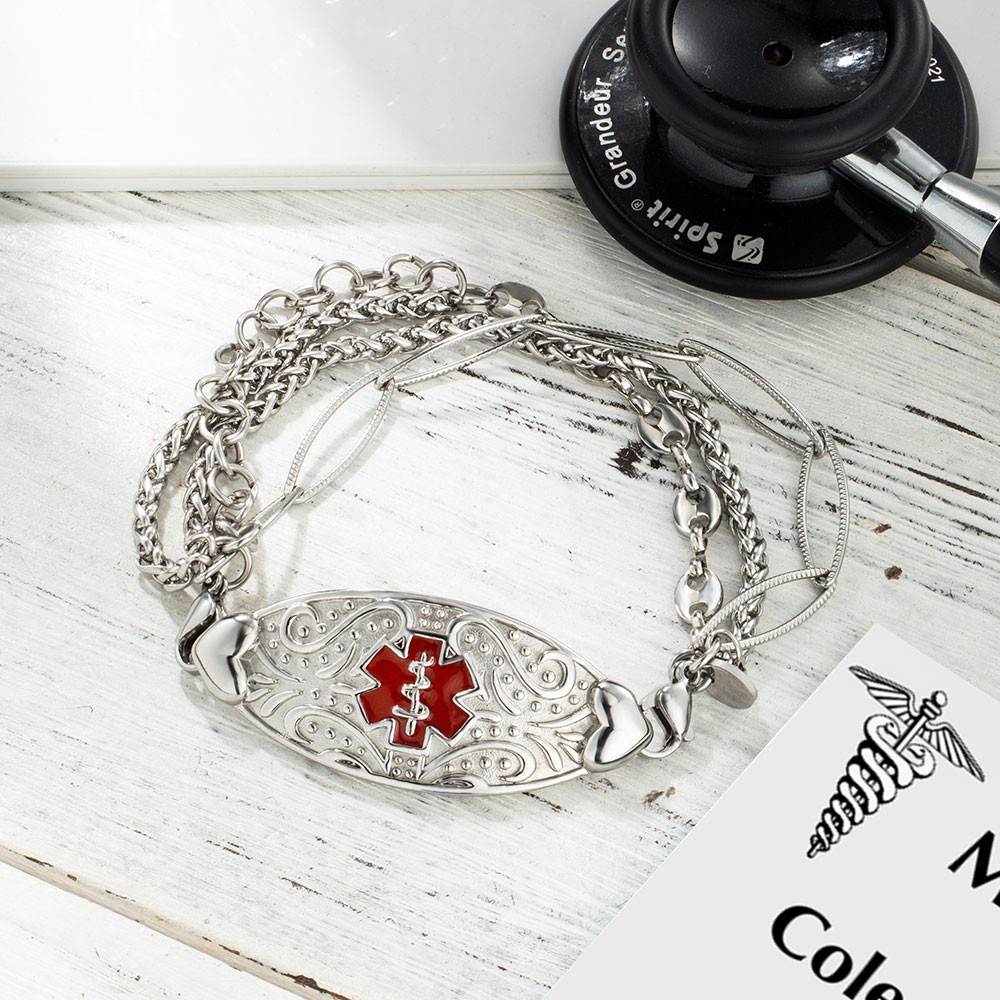Custom Medical Alert ID Bracelet 