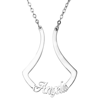 Personalized Ring Holder Necklace, Ring Keeper Necklace with Name, Wedding Ring Holder, Ring Holder Jewelry, Gift for Woman/Mother/Grandma