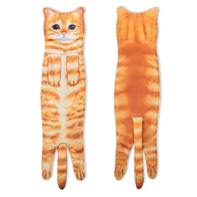 Cat Hand Towels Cute Decorative Cat Decor Hanging Washcloths, Funny Hand Towels for Bathroom/Kitchen Face Towels, Housewarming Gift for Cat Lovers
