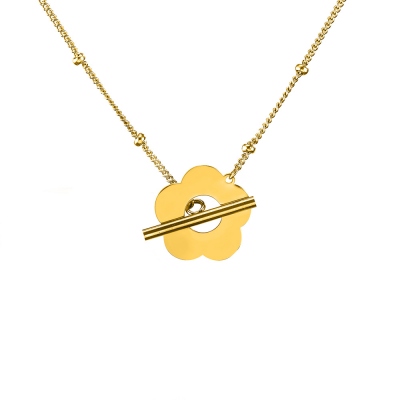 Bloom Bloom Necklace, Flower Necklace, Flower Toggle Clasps Necklace, Kpop Jewelry, Gift for Girl/Daughter/Girlfriend/THE BOYZ Fans