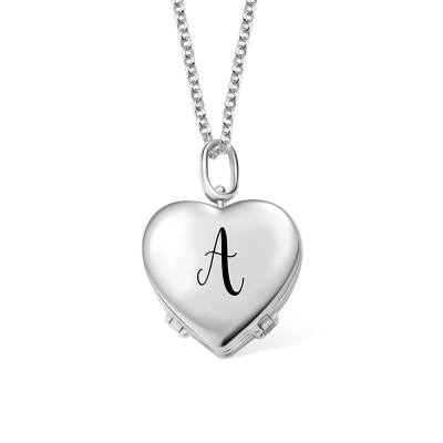 Custom Four Leaf Clover Love Heart Pendant Photo Locket Necklace, 4 Pictures Heart Locket Necklace, Personalized Heart Necklace, Gift for Women/Girls