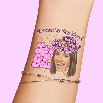 Anpassade tillfälliga ansiktstatueringar, set om 10, ansiktstatueringar, tillfälliga tatueringar med retrotema, gunst för möhippa, födelsedagspresent för män/kvinnor