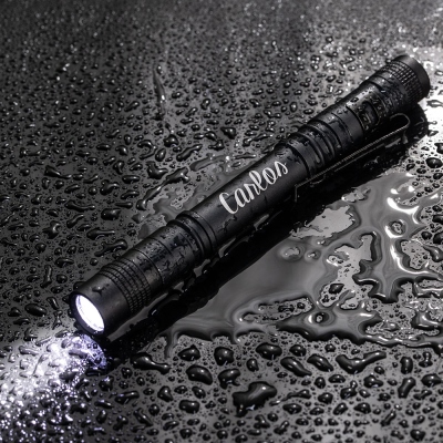 Custom Name LED Flashlight for Police Officer, Custom Engraved Waterproof Flashlight, Emergency Flashlight, Toolbox Accessory, Gift for Police Officer
