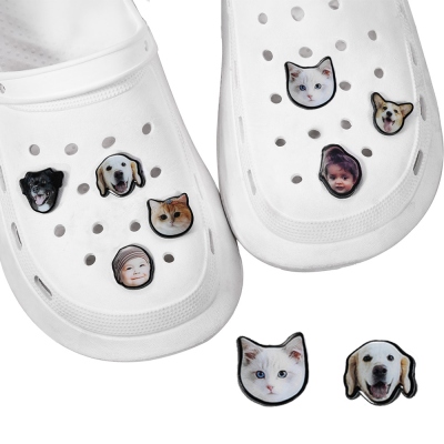Personalized Pet Portrait Shoe Charm, Custom Acrylic Charms Compatible with Shoes, Pet Memorial Gifts for Pet Lovers/Friends/Her