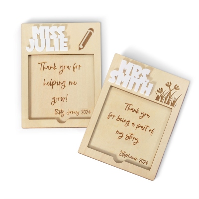 Personalized Sticky Note Holder for School Desk, Teacher Appreciation Gifts, Custom Post It Notes Holder, Best Teacher Gifts, End of the Year Gift