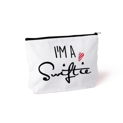 Personalized Name Makeup Bag for Music Lover, Monogram Travel Cosmetic Zipper Pouch, Music Accessories, Birthday Gift for Bestie/Sister/Music Fan