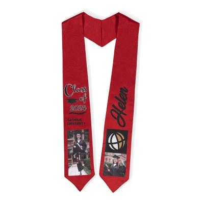 Custom Graduation Stoles, Embroidery Stoles, Graduation Gifts/Senior Gift for her/him/student/friends