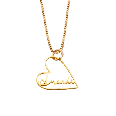 Personalized Heart Name Necklace, Sterling Silver 925 Women's Jewelry, Birthday/Anniversary/Mother's Day Gift for Her/Mom/Family/Best Friends