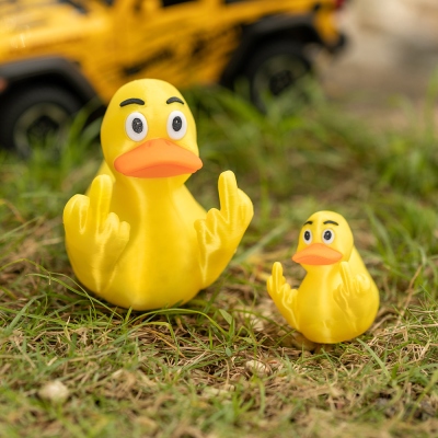 Personalized 3D Printed Hilarious Duck Toy, Customized Monogram Funny Desk Decor, Gag Party Favor, Creative Gift for Colleague/Friend/Kid