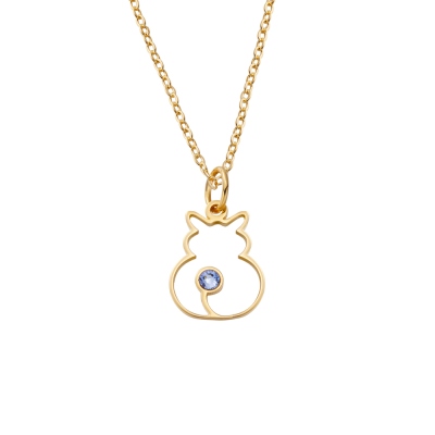Personalized Cat Silhouette Necklace with Birthstone, Minimalist Sterling Silver Pet Jewelry, Birthday/Mother's Day Gift for Cat Lover/Women/Her
