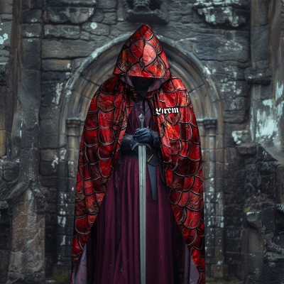 Dragonscale Hooded Cloak, Cozy Fantasy Cloak for Gaming, Home Gifts for Dragon Lovers of All Ages