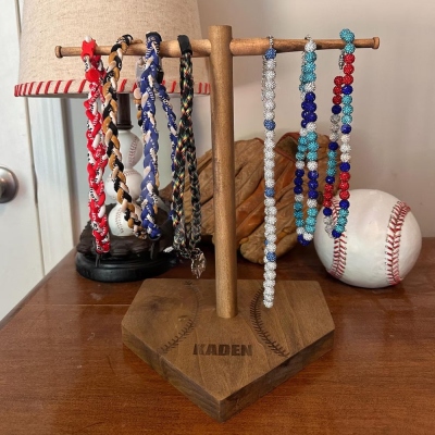 Baseball or Softball Drip Necklace Holder, Great Christmas Gift