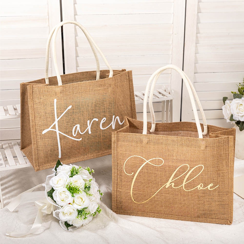 Women's Jute Bag with Handle