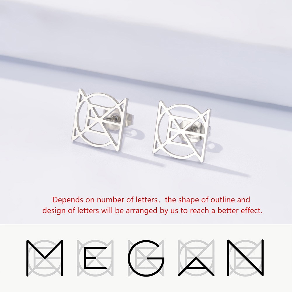 boucles d'oreilles à tige avec logo personnalisé