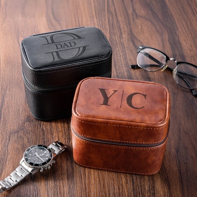Personalized Leather Watch Case
