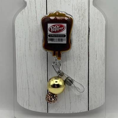 Dr Pepper einziehbarer Ausweishalter, Transfusion rn lpn Ausweishalter, IV-Tasche, MRI-sicherer Ausweishalter, Abschlussgeschenk für Krankenschwestern, Lanyard-Ausweishalter