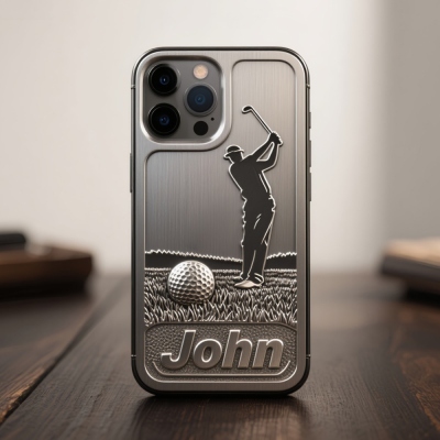 Personalized Golf iPhone Case with Name – Custom Sports Phone Cover for Golf Lovers, Unique Gift for Him