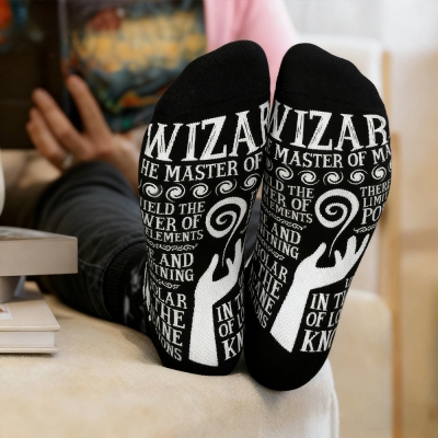 DND Class Socks, A Pair of Mid-Calf Socks, Unisex Casual Crew Socks, Critical Role Socks, DND Gifts for DM