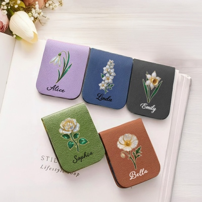 Magnetic Leather Bookmark