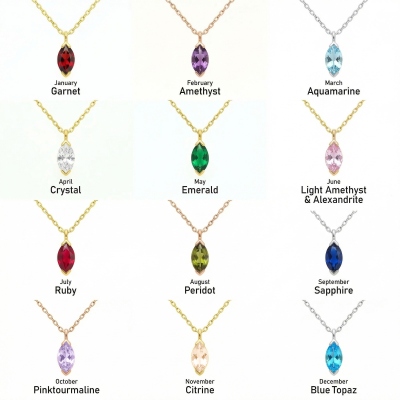 Collier floral personnalisé avec pierre de naissance et prénom, pendentif fleur délicat, bijou pour femme, cadeau d'anniversaire/mariage/fête des mères pour maman/épouse/elle