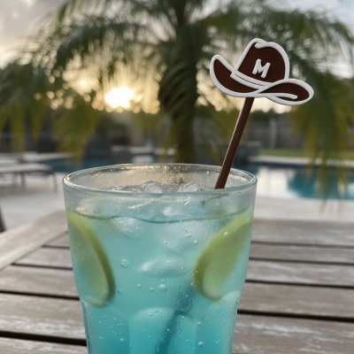 (Set of 10pcs)Personalized Cowboy Hat Drink Stirrers, Western Cowgirl Cocktail Swizzle Sticks, Bar Decor, Nashville Bachelorette Wedding Party Favors