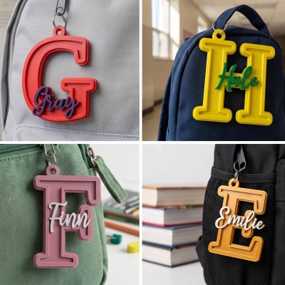 Personalized Name Tag, Keychain Bag Tag