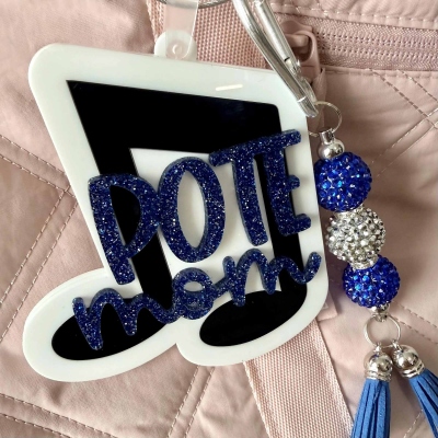 Music Note Bag Tag, Band Mom, Personalized Bag Tag, Backpack Tag, Backpack Keychains, Acrylic Name Bag Tags, Band Keychain