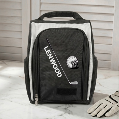 Personalized Golf Club & Ball Multi-Compartment Golf Shoes Bag with Name, Golf Accessories, Birthday/Anniversary Gift for Golf Lovers/Players/Coaches