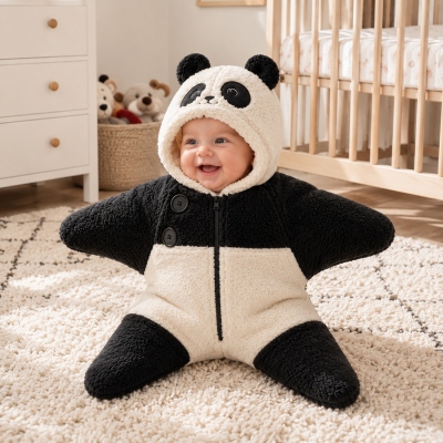Personalized Star Shaped Newborn Plush Costume with Name, Baby Photo Prop, Panda Bunny Starfish or Fawn Milestone Outfit, Gift for New Parents/Infant