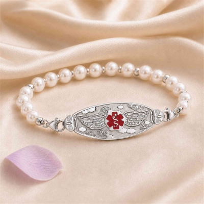 Personalized Interchangeable Medical ID Bracelet with 3 Detachable Styles, Silver/Gold Engraved Medical Alert Tag, Protective Jewelry for Men/Women