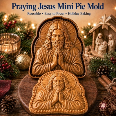 Faith & Christmas Mini Pie Mold, Reusable Nativity Pie Press Mold, Christian Holiday Baking Mold for Cookies, Pastries & Christmas Gifts for Christian