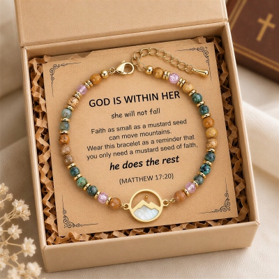 Mustard Seed Faith Bracelet, Matthew 17:20 Inspirational Christian Jewelry, Daily & Special Occasion Wear, Religious Faith Gift for Women/Believers