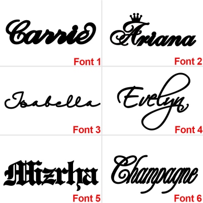 Personalized Name Necklace Multi-Font Styles