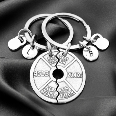 Couple Gym Keyring