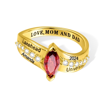 custom school class ring jewelry for woman